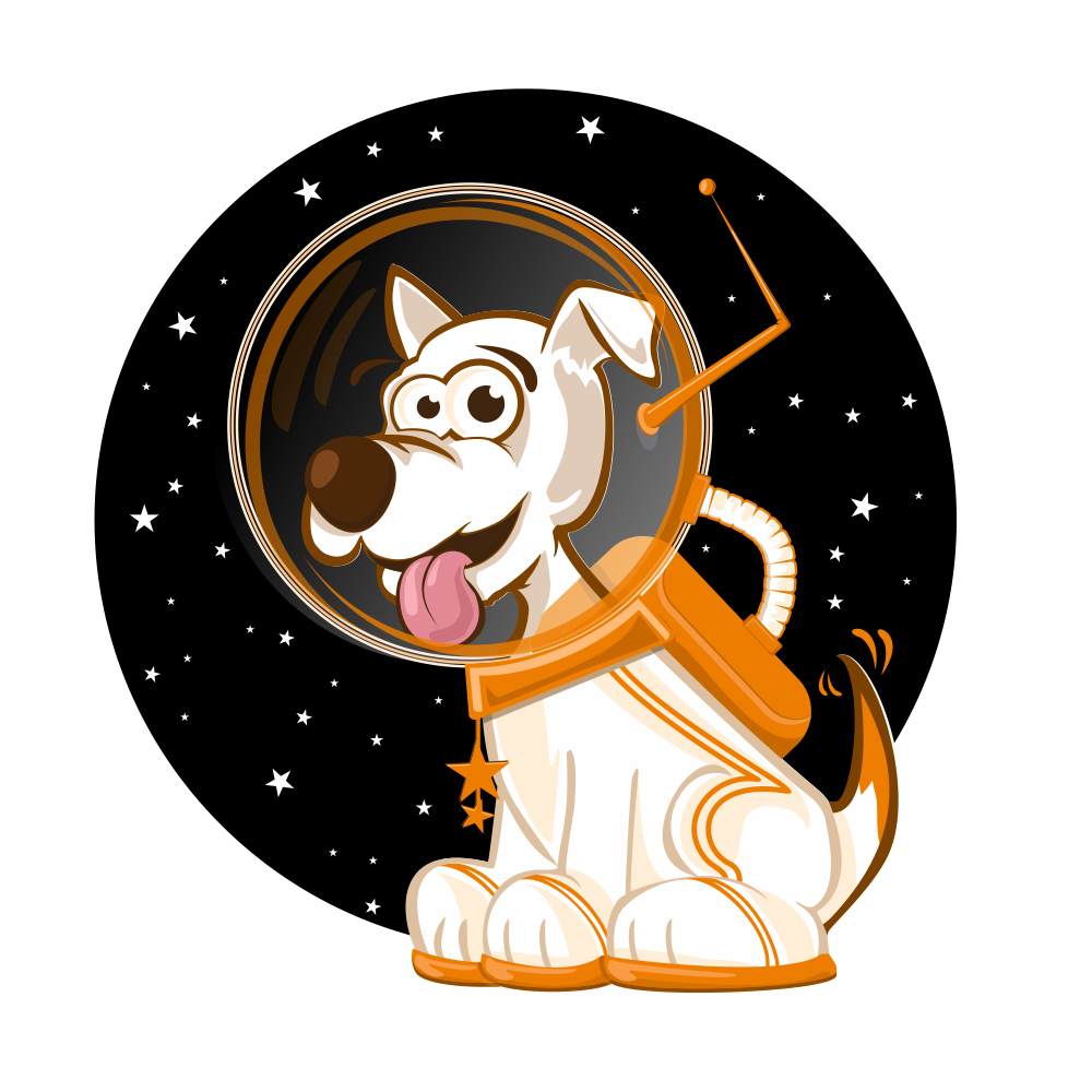 space dog logo